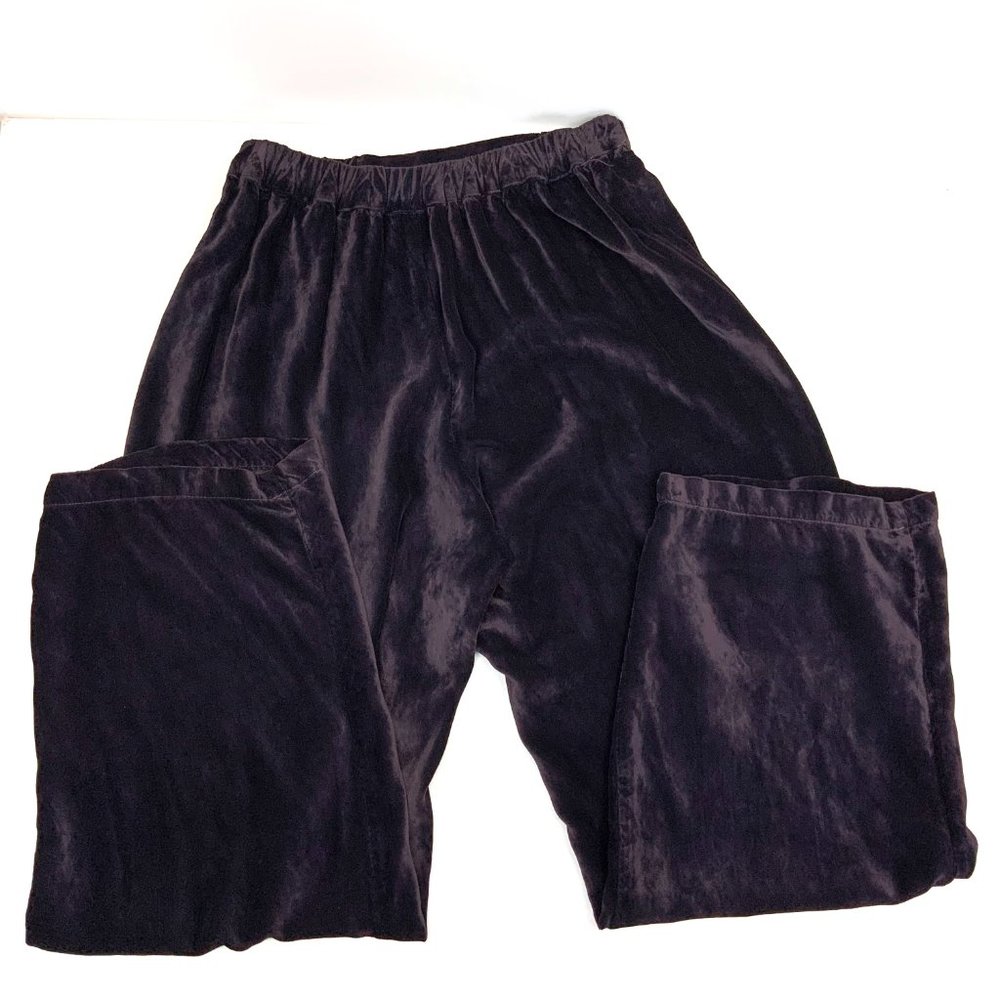 VTG CP Shades San Francisco Crushed Velvet Pants Logenlook Elastic Waist Sz S -M - Picture 5 of 16